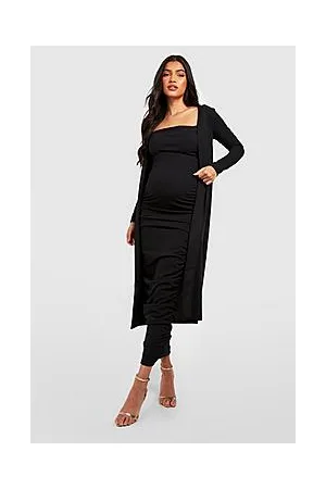Boohoo Maternity Strappy Dress And Duster Set