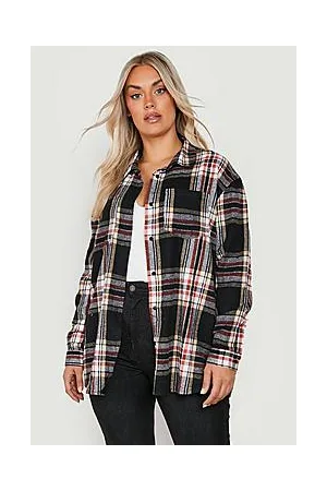 Boohoo Plus Brushed Check Shirt