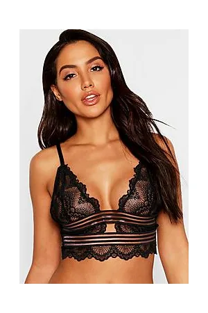 Boohoo Burnout Stripe Longline Bralet