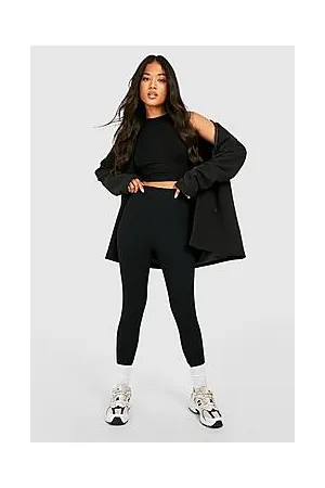 Boohoo Petite Crinkle Rib Legging