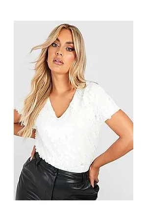 Boohoo Plus Disc Sequin Bodysuit