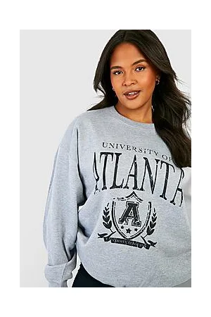 Boohoo Plus University Of Atlanta Front Print Sweat