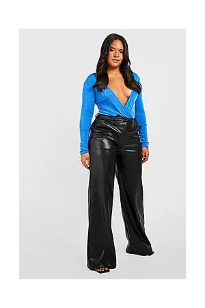 Boohoo Plus Acetate Slinky Wrap Bodysuit