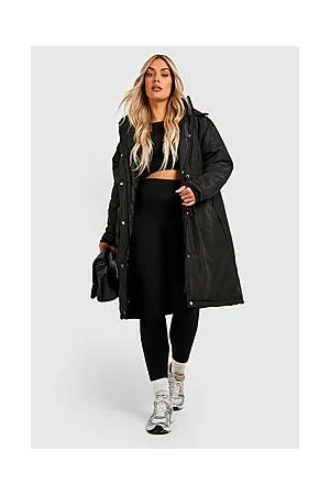 Boohoo Plus Faux Fur Longline Parka