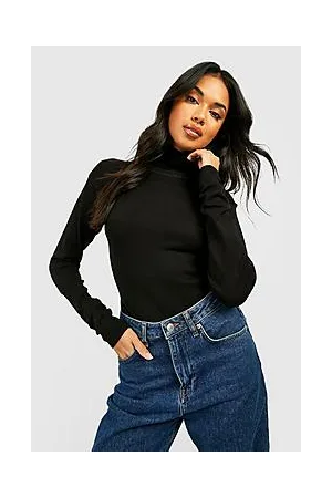 Boohoo Knitted Bodysuit With Roll Neck