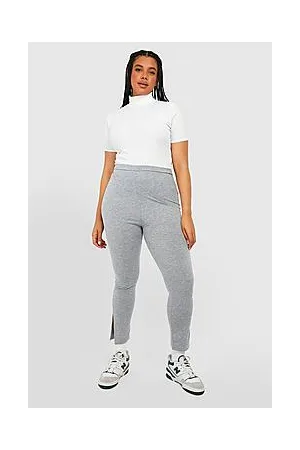 Boohoo Plus Split Hem High Waist Leggings