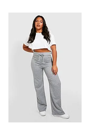 Boohoo Plus Loopback Stripe Detail Wide Leg Jogger