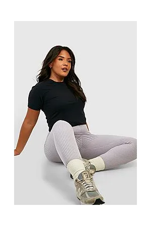 Boohoo Plus High Waist Rib Legging
