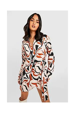 Boohoo The Printed Wrap Dress