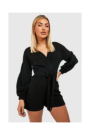 Boohoo Off The Shoulder Belted Playsuit