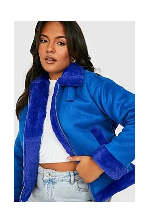 Boohoo Plus Faux Suede Aviator