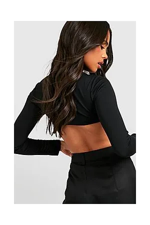 Boohoo Petite High Neck Open Back Bodysuit