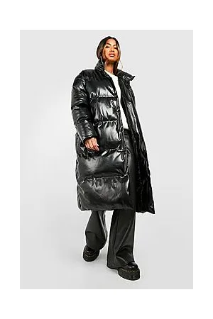 Boohoo Pu Padded Coat
