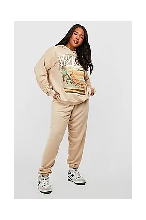 Boohoo Plus Arizona Printed Hooded Tracksuit