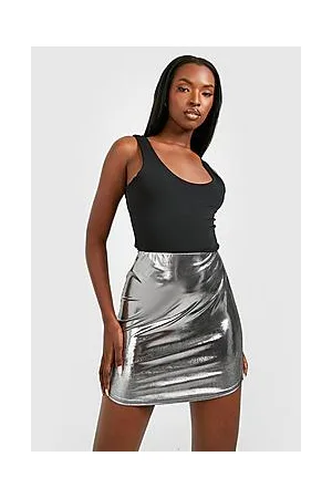 Boohoo Liquid Satin Micro Mini Skirt