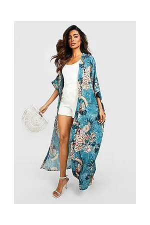 Boohoo Floral Print Maxi Kimono