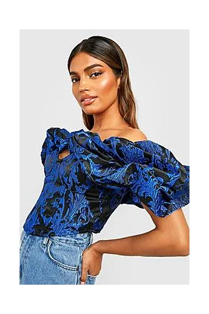Boohoo Bardot Jacquard Corset Top
