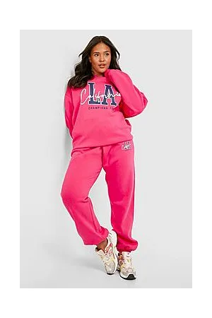 Boohoo Plus La Print Sweatshirt Tracksuit