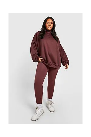 Boohoo Plus Oversized Half Zip Sweater