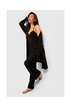 Boohoo 3pc Ribbed Loungewear Set