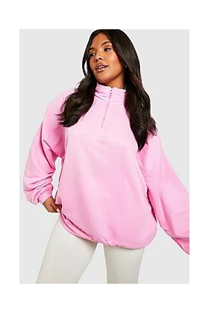 Boohoo Plus Oversized Half Zip Sweater