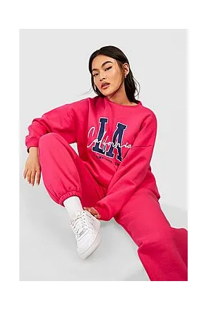 Boohoo La Varsity Sweater Tracksuit