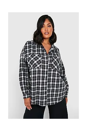 Boohoo Plus Oversized Check Shirt