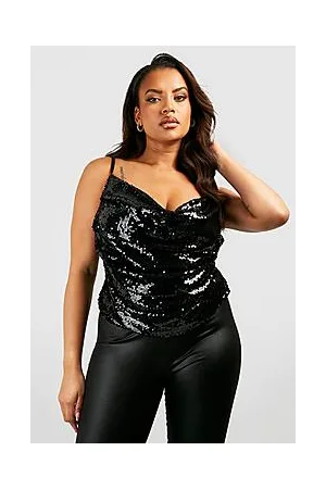 Boohoo Plus Sequin Bodysuit