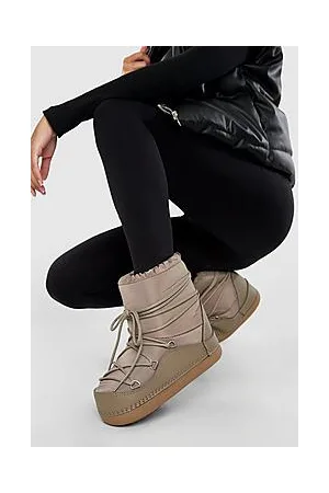 Boohoo Nylon Snow Boots