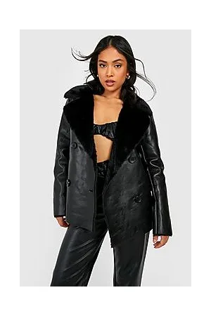 Boohoo Petite Double Breasted Aviator Jacket