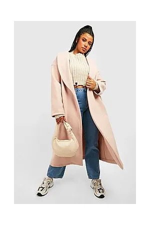 Boohoo Plus Wool Look Oversized Coat