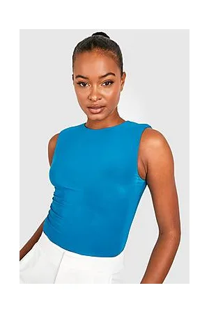 Boohoo Tall Double Slinky Shoulderpad Bodysuit