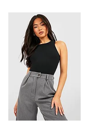 Boohoo Rib Racer Vest Bodysuit