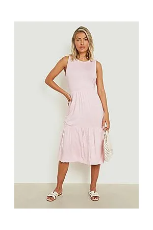 Boohoo Sleeveless Midi Smock Dress