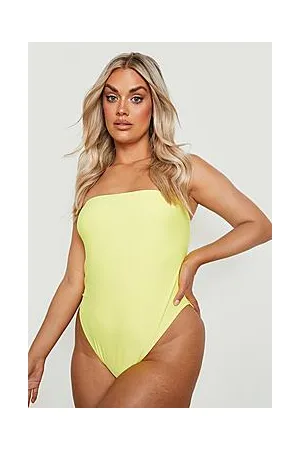 Boohoo Plus Bandeau Swimsuit