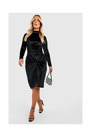 Boohoo Plus Velvet Roll Neck Bodysuit