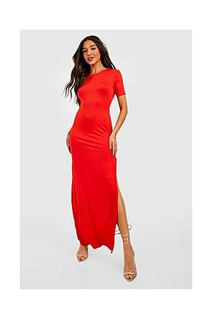 Boohoo Basic Side Split Maxi Dress