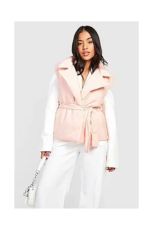 Boohoo Petite Belted Wrap Gilet