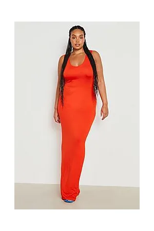 Boohoo Plus Scoop Neck Maxi Dress