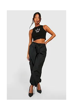 Boohoo Petite Cuff Hem Pocket Shell Cargo Trouser