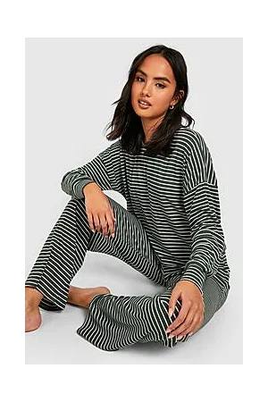Boohoo Stripe Jersey Lounge Trouser Pj Set