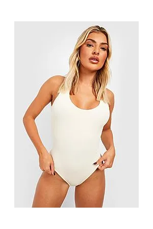 Boohoo Crinkle Scoop Neck Swimsuit