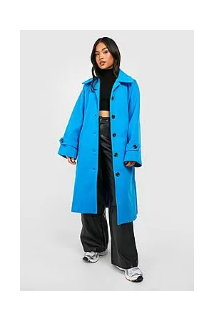 Boohoo Petite Premium Wool Look Flare Sleeve Coat