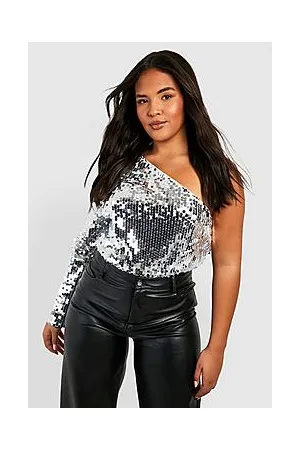 Boohoo Plus Disco Sequin Bodysuit