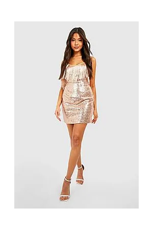 Boohoo Sequin Tassel Detail Mini Party Dress