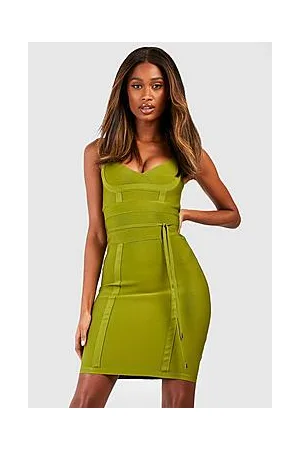 Boohoo Boutique Bandage Tie Detail Mini Dress