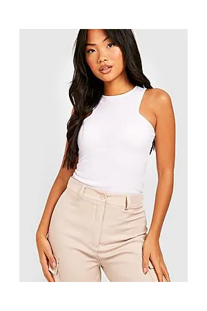 Boohoo Petite Basic Rib Racer Bodysuit