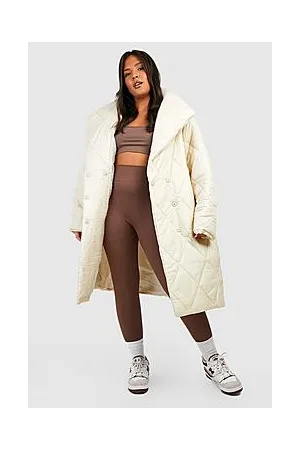 Boohoo Plus Diamond Quilted Maxi Duvet Coat