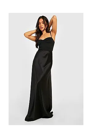 Boohoo Petite Premium Satin Occasion Maxi Skirt