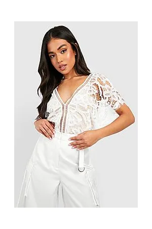 Boohoo Petite Occasion Crochet Lace Detail Bodysuit